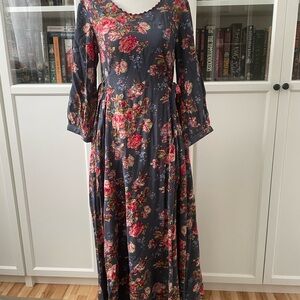 April Cornell Navy Floral Long Sleeve Dress